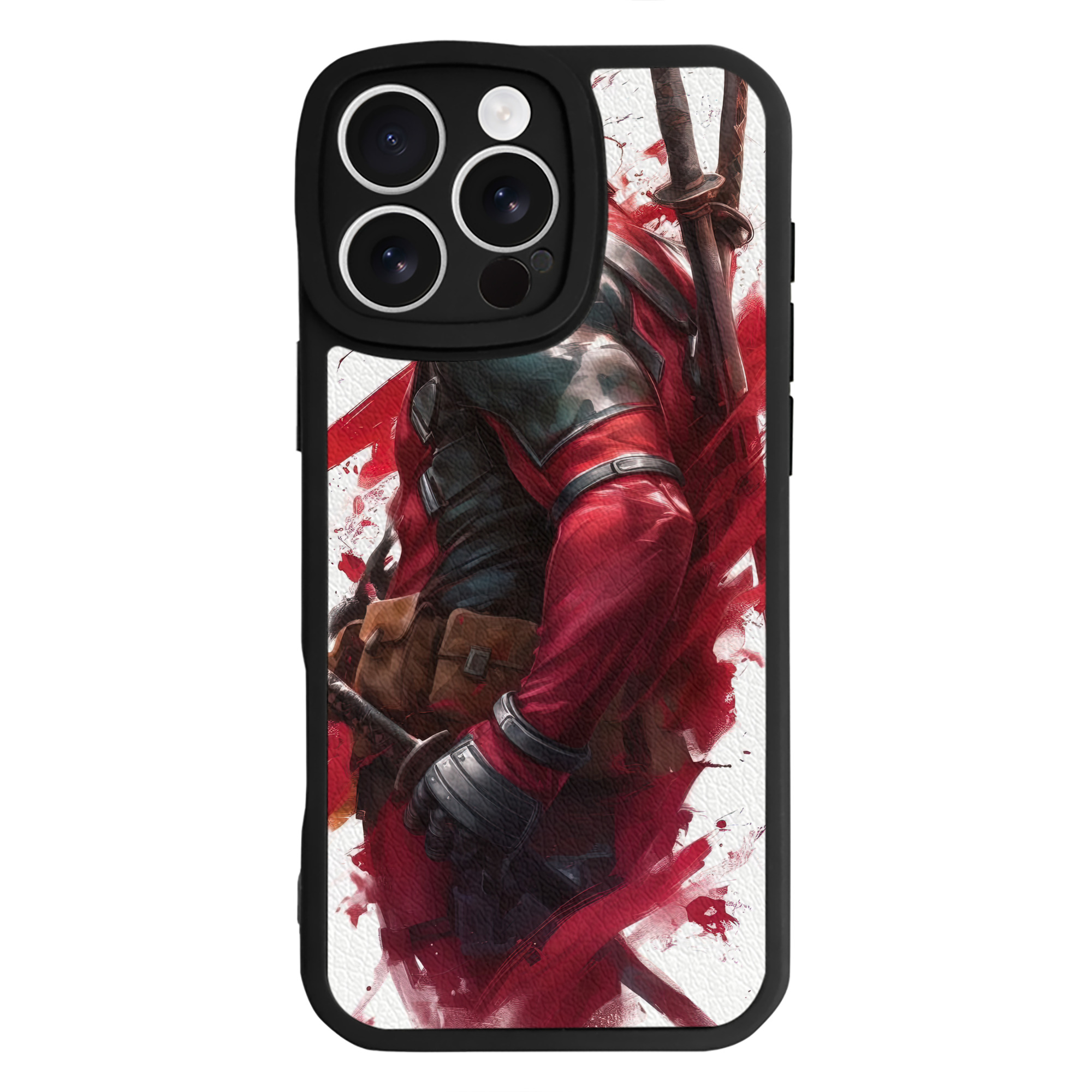 （画像用） Deadpool デッドプール 【iPhone 16シリーズ対応】シリコンスマホケース（レザー調） 材質：シリコン